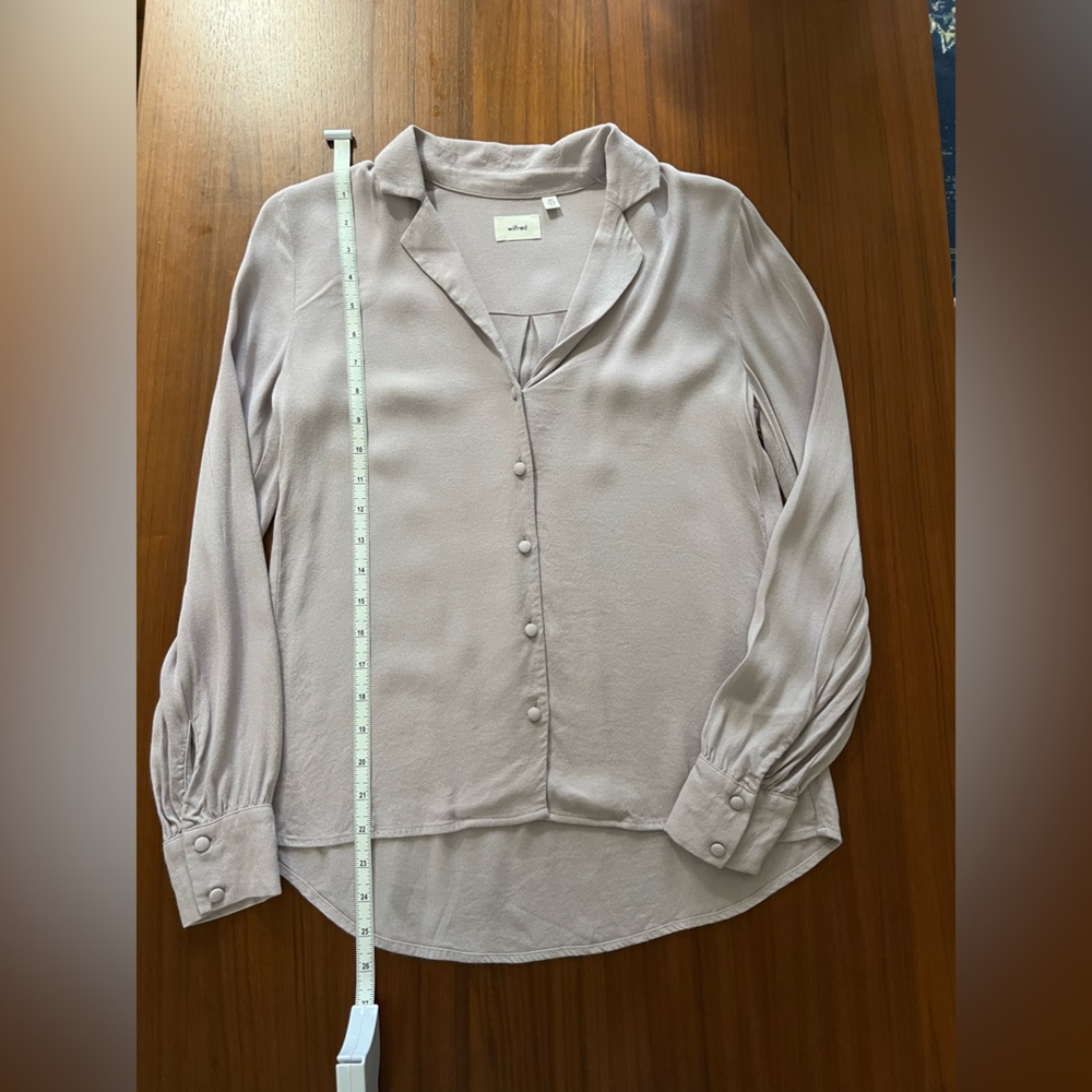 Wilfred Soft Lavender Collared Blouse sz 2XS